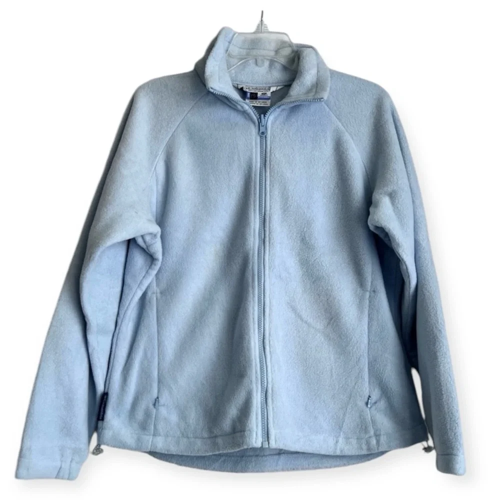 Columbia women’s Full Zip Fleece Jacket in Light Blue - SZ: Medium - Picture 1 of 8